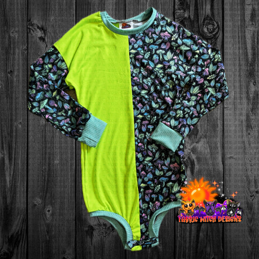 Glitterrot Mushroom Size 7 Cozy Romper