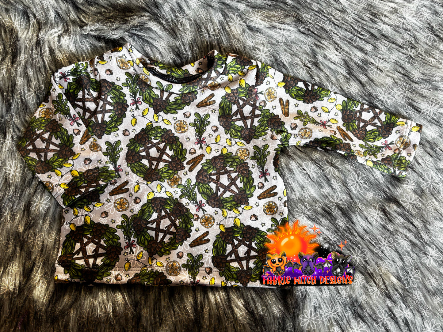 Yule Wreath 3/6mo Long Sleeve Shirt