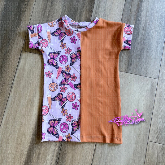 Groovy Sweets 3-6 Months Boxy Dress (Color Block)
