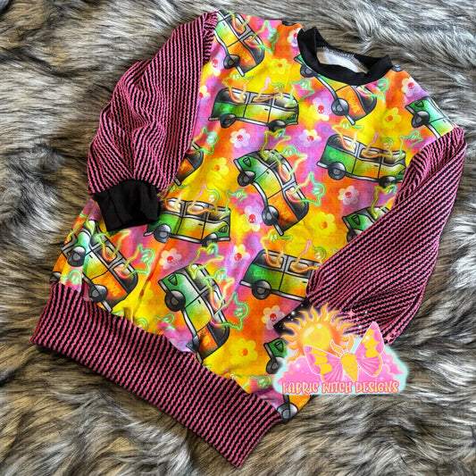 Ghostly Groovy Bus 18-24mo Sweater Dress