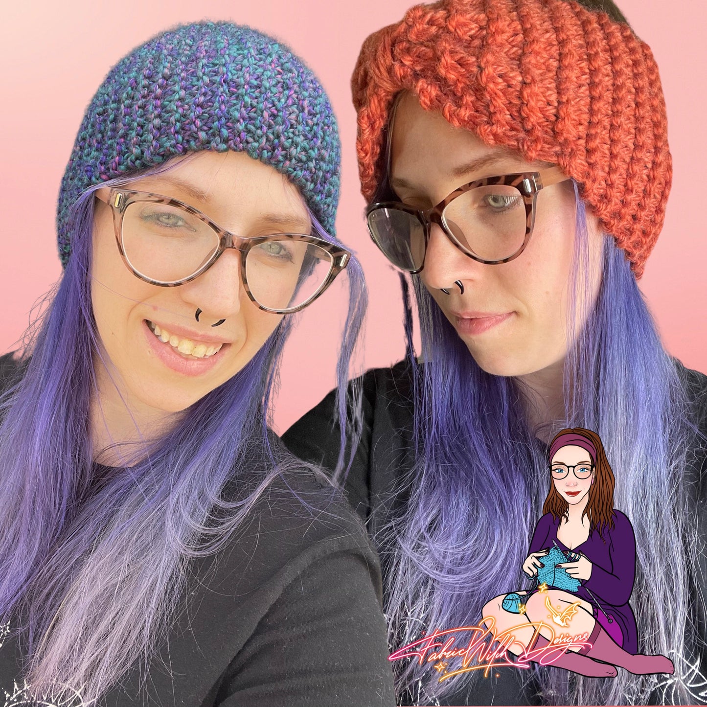 Peacock Adult Knotted Knit Ear Warmer