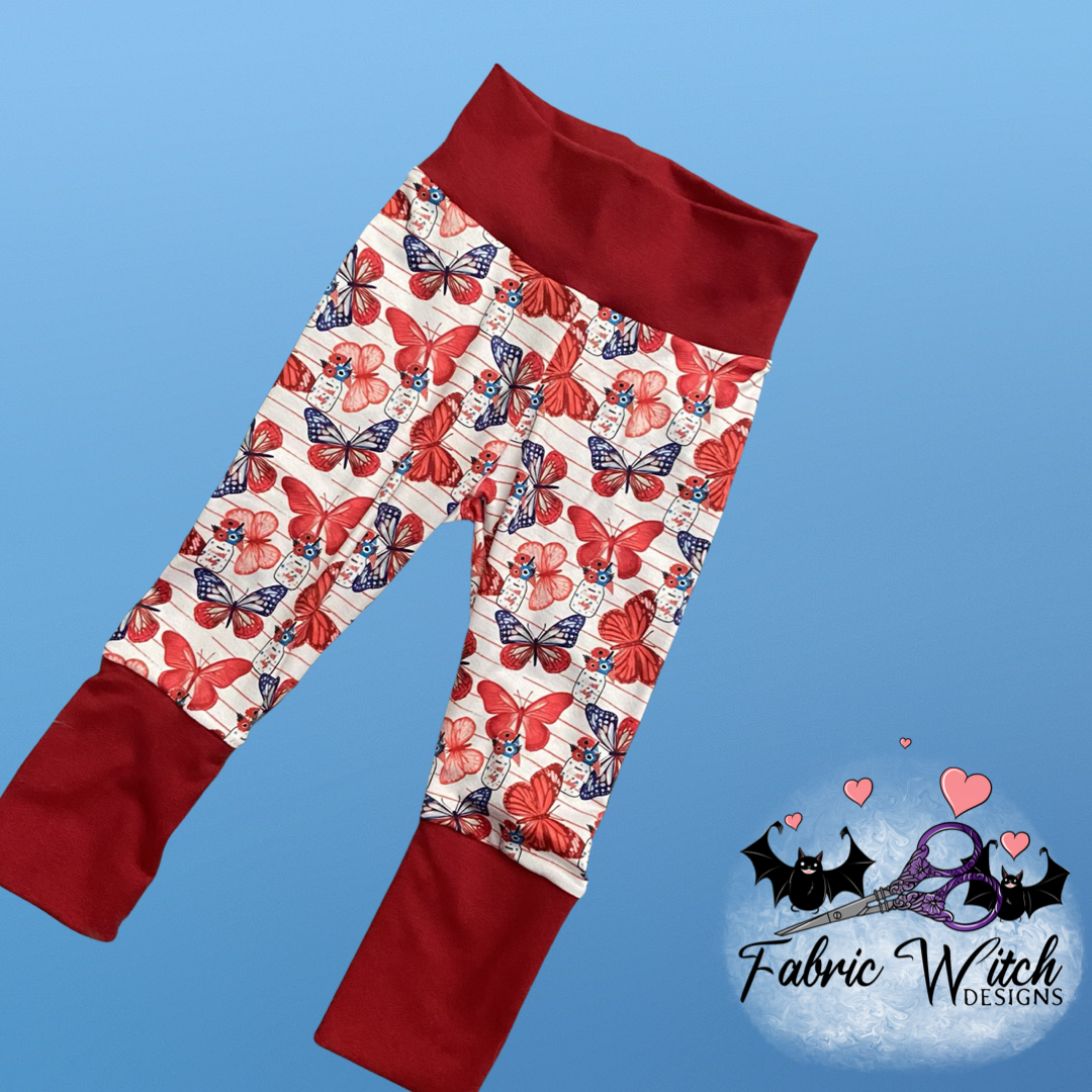 Patriotic Butterflies 3-12mo GWM Pants