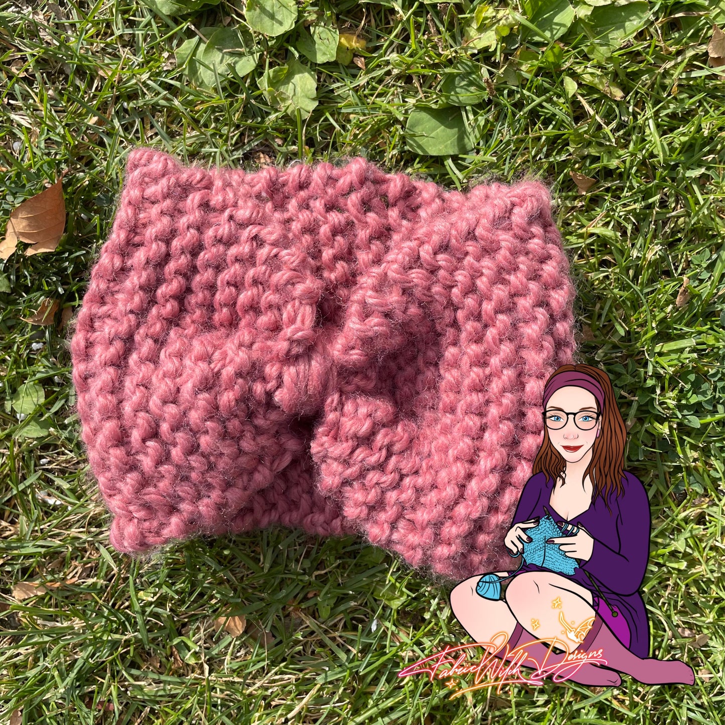 Pink Child Knotted Knit Ear Warmer