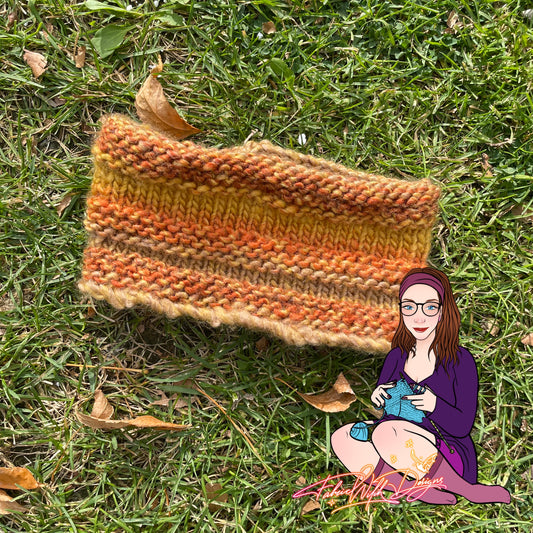 OOAK Autumn Small Adult Knit Ear Warmer