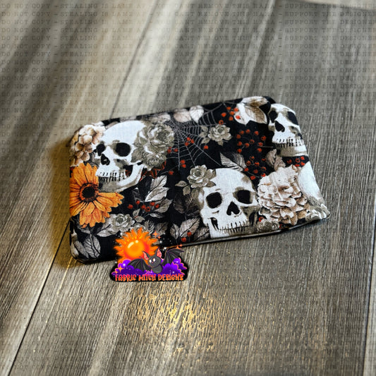 Floral Skulls & Webs Reusable Snack Bag