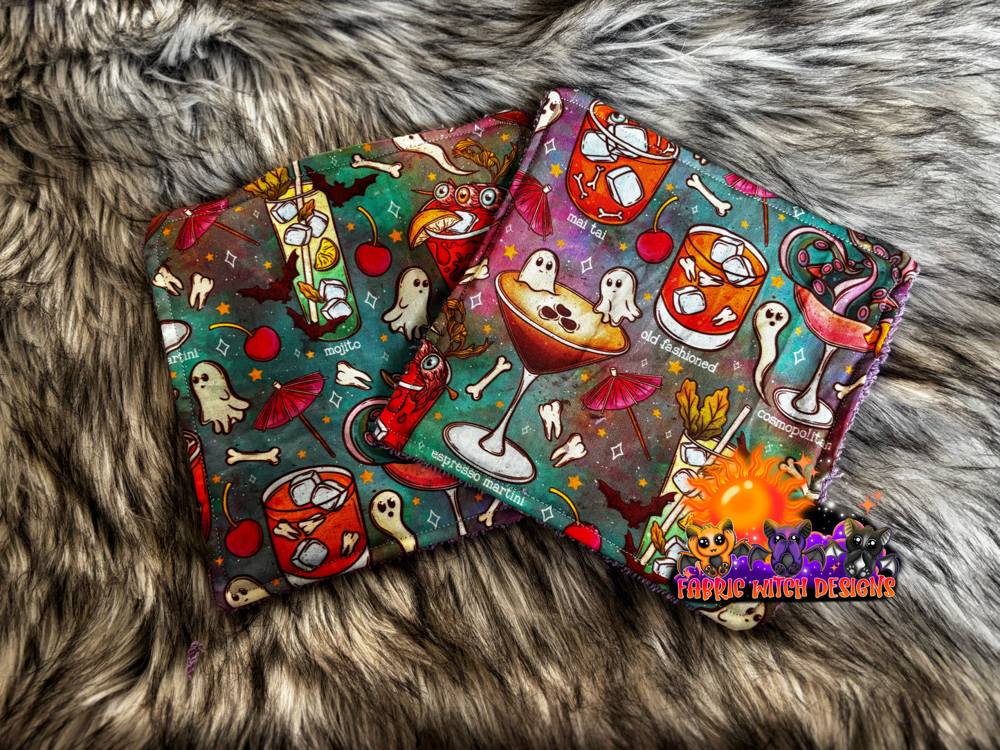 Spooky Drinks Wash Cloth Set