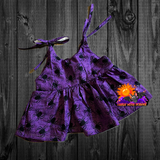 Purple Spiders 3T Azalea Peplum