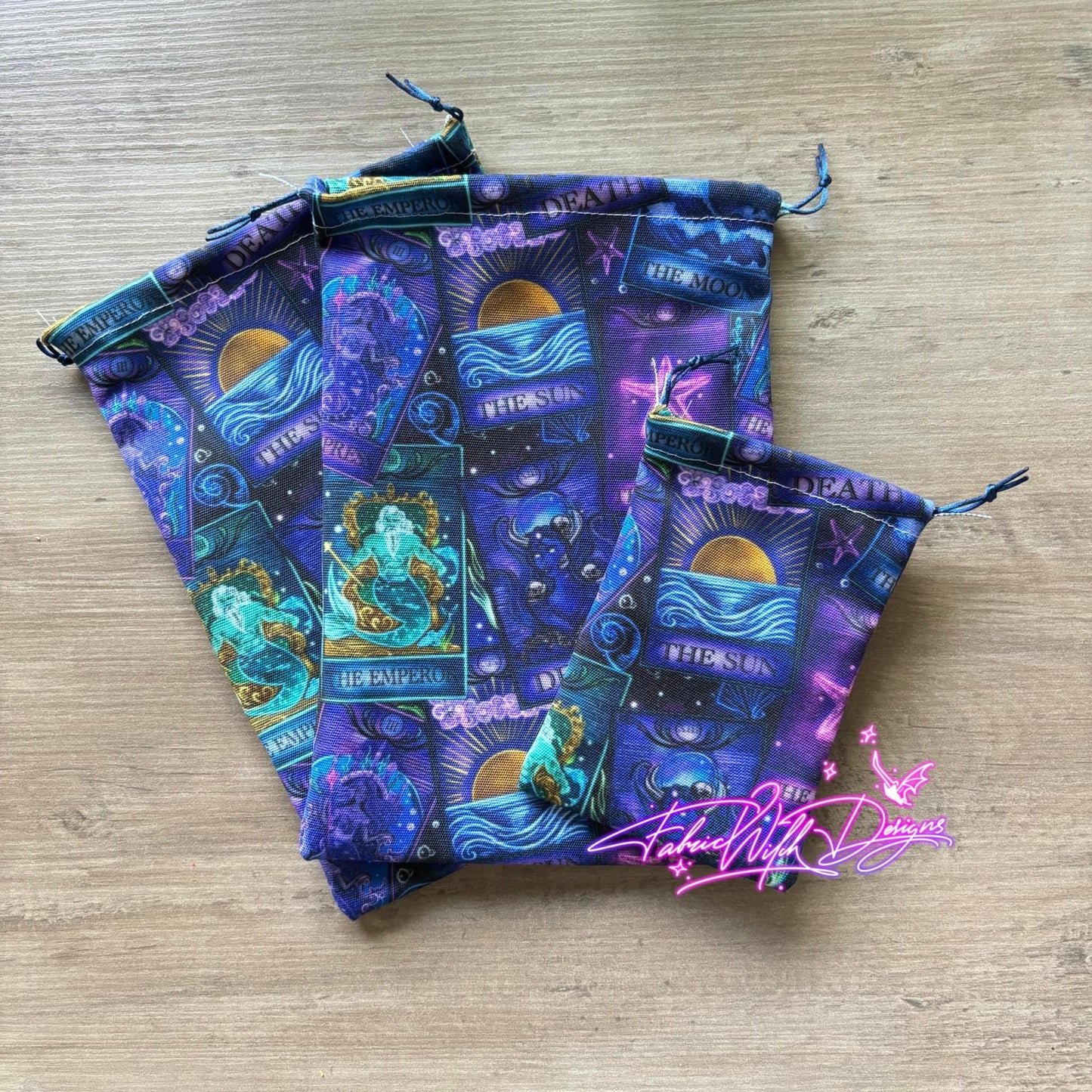 Ocean Tarot Drawsting Bags