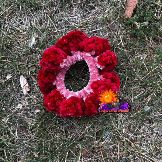Love Burst Crochet Scrunchie