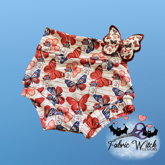 Patriotic Butterflies Bummies