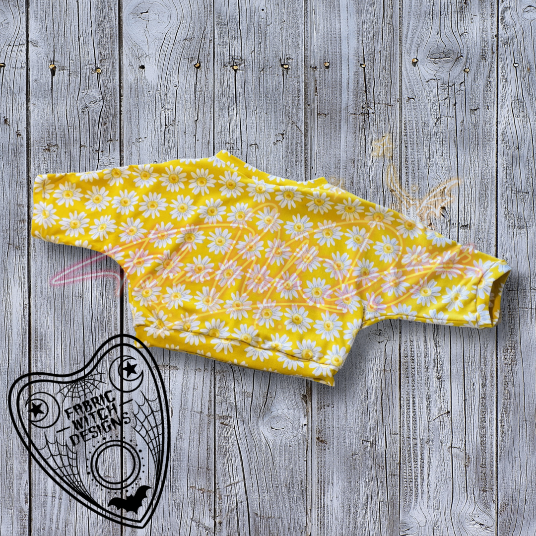 Yellow Daisies Large Child Crop Top